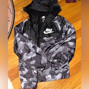 Nike Gray and Black Camo Jacket